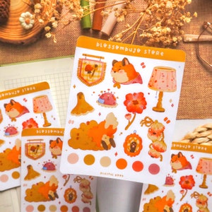 Feuille d'autocollants - Coin ludique | Stickers Bullet Journal, Stickers agenda, Stickers scrapbooking, Stickers nature, Sticker forêt, Sticker animal