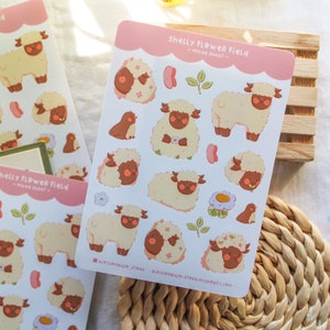 Stickerbogen Vinyl - Shelly Mixed | Bullet Journal Sticker, Planner Sticker, Scrapbook Sticker, Tier Sticker, Frühling Sticker, A6