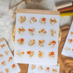 StickerSheet - Sceaux vintage | Autocollants Bullet Journal, Autocollants Planner, Autocollant Scrapbook, Autocollants Floraux, Autocollants Fleurs, Autocollants Stamp