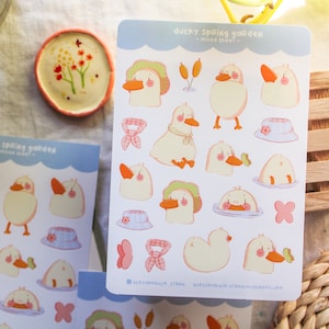 Stickerbogen Vinyl - Ducky Mixed | Bullet Journal Sticker, Planner Sticker, Scrapbook Sticker, Tier Sticker, Frühling Sticker, A6