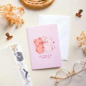 Grußkarten - Romantischer Teddy ⎜ Karten, Urlaub, Geschenkzubehör, Postkarten, Liebe, Romantik, Zart