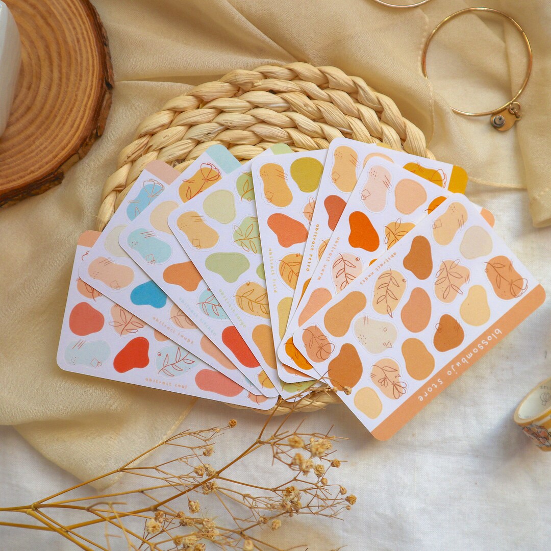Abstract Stickersheet: Handmade Planner Stickers - Etsy