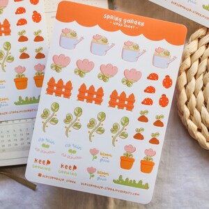 Stickersheet Vinyl - Garden Icons | Bullet Journal Sticker, Planner Sticker, Scrapbook Sticker, Tier Sticker, Frühling Sticker, A6