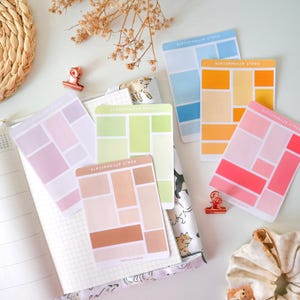 Feuille d'autocollants - Carrés | Stickers Bullet Journal, Sticker agenda, Sticker scrapbooking, Sticker déco, Sticker Polco, Sticker griffonnages