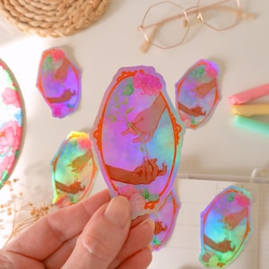Flocon de vinyle holographique - Lovers Mirror | Stickers bujo, Stickers agenda, Stickers scrapbooking, Stickers fille, Fée