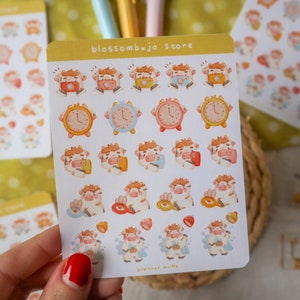 Stickersheet - Planner Milky | Bullet Journal Sticker, Planer Sticker, Scrapbook Sticker, Hasen Sticker, Tier Sticker, Icon Sticker