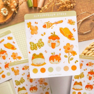 Stickerbogen - Rustikales Landhaus | Bullet Journal Aufkleber, Planer Aufkleber, Scrapbook Aufkleber, Ente Aufkleber, Tiere Aufkleber, Natur Aufkleber