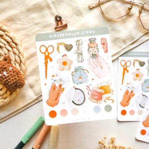 Stickerbogen - Art of Crafting | Bullet Journal Aufkleber, Planner Aufkleber, Scrapbook Aufkleber, Tiere Aufkleber, Hobby Aufkleber