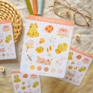 Stickerbogen - Am Teich | Bullet Journal Sticker, Planner Sticker, Scrapbook Sticker, Tier Sticker, Natur Sticker