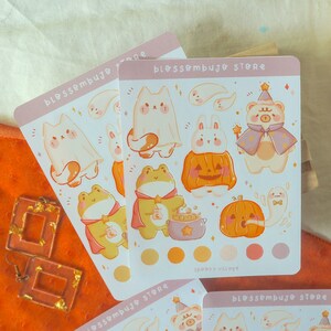 StickerSheet - Gruseliges Dorf | Bullet Journal Sticker, Planer Sticker, Scrapbook Sticker, Halloween Sticker, Tier Sticker