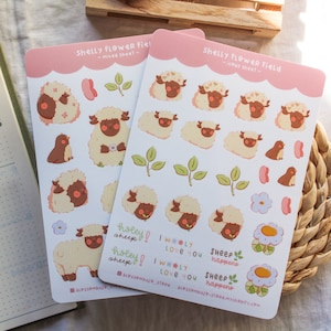 Stickersheet Vinyl - Shelly Bundle | Bullet Journal Sticker, Planner Sticker, Scrapbook Sticker, Tier Sticker, Frühling Sticker, A6