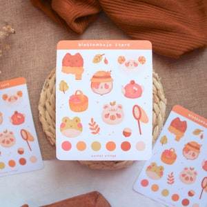 Hoja de pegatinas - Animal Village / Bullet Journal Stickers, Planner Stickers, Scrapbook Stickers, Cute Stickers, Bear Stickers, Animal Crossing