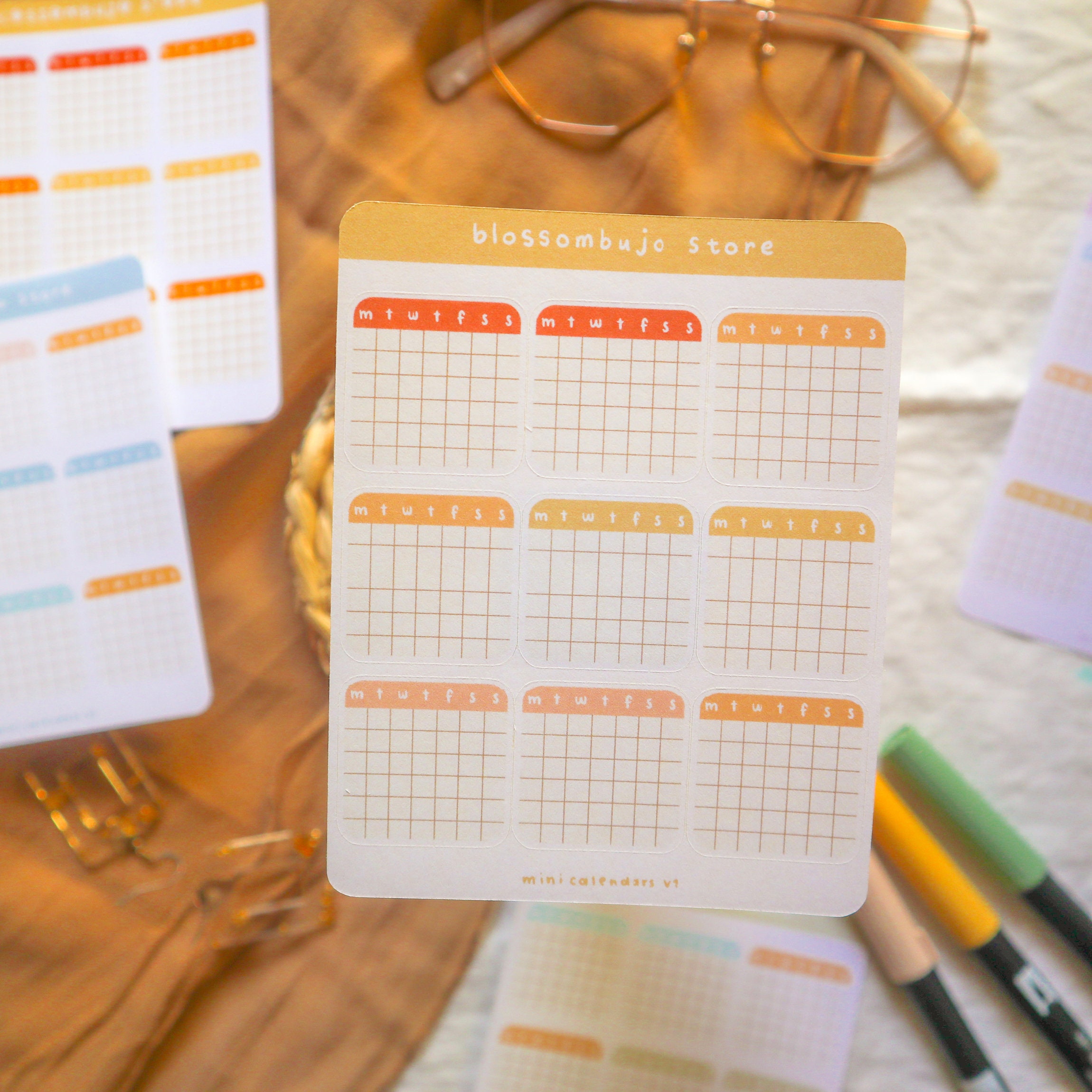 Stickersheet - Calendars | Bullet Journal Stickers, Planner Stickers ...