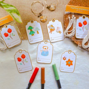 Etiquetas de regalo: recuerdos festivos/adornos de papel de invierno, accesorios navideños con cuerdas