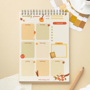 Stampabili - Planner settimanale al gusto di mela // graziose illustrazioni stampabili per il tuo quaderno, planner pronto all'uso