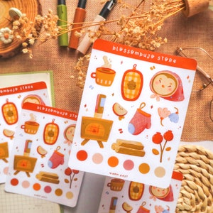 Feuille d'autocollants - Nid chaud | Stickers Bullet Journal, Stickers agenda, Stickers scrapbooking, Stickers nature, Stickers forêt, Stickers animaux