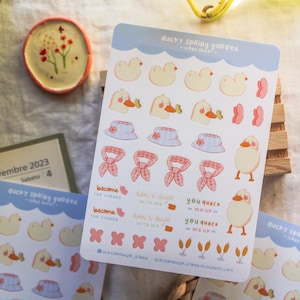 Stickerbogen Vinyl - Ducky Icons | Bullet Journal Sticker, Planner Sticker, Scrapbook Sticker, Tier Sticker, Frühling Sticker, A6