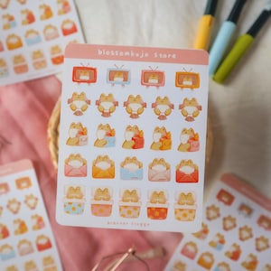 Stickersheet - Planner Froggo | Bullet Journal Sticker, Planer Sticker, Scrapbook Sticker, Frosch Sticker, Tier Sticker, Icon Sticker