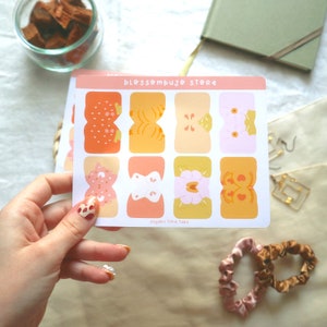 Stickersheet - Sugary Time Tabs / Bullet Journal Stickers, Planner Stickers, Scrapbook Stickers, Index Stickers, School Stickers