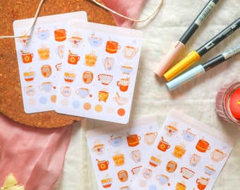 Tea House Sticker Sheet: Handmade Planner Stickers
