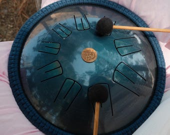 12 Inch 9 Note Handmade Galaxy Steel Tongue Drum: Handpan Sound