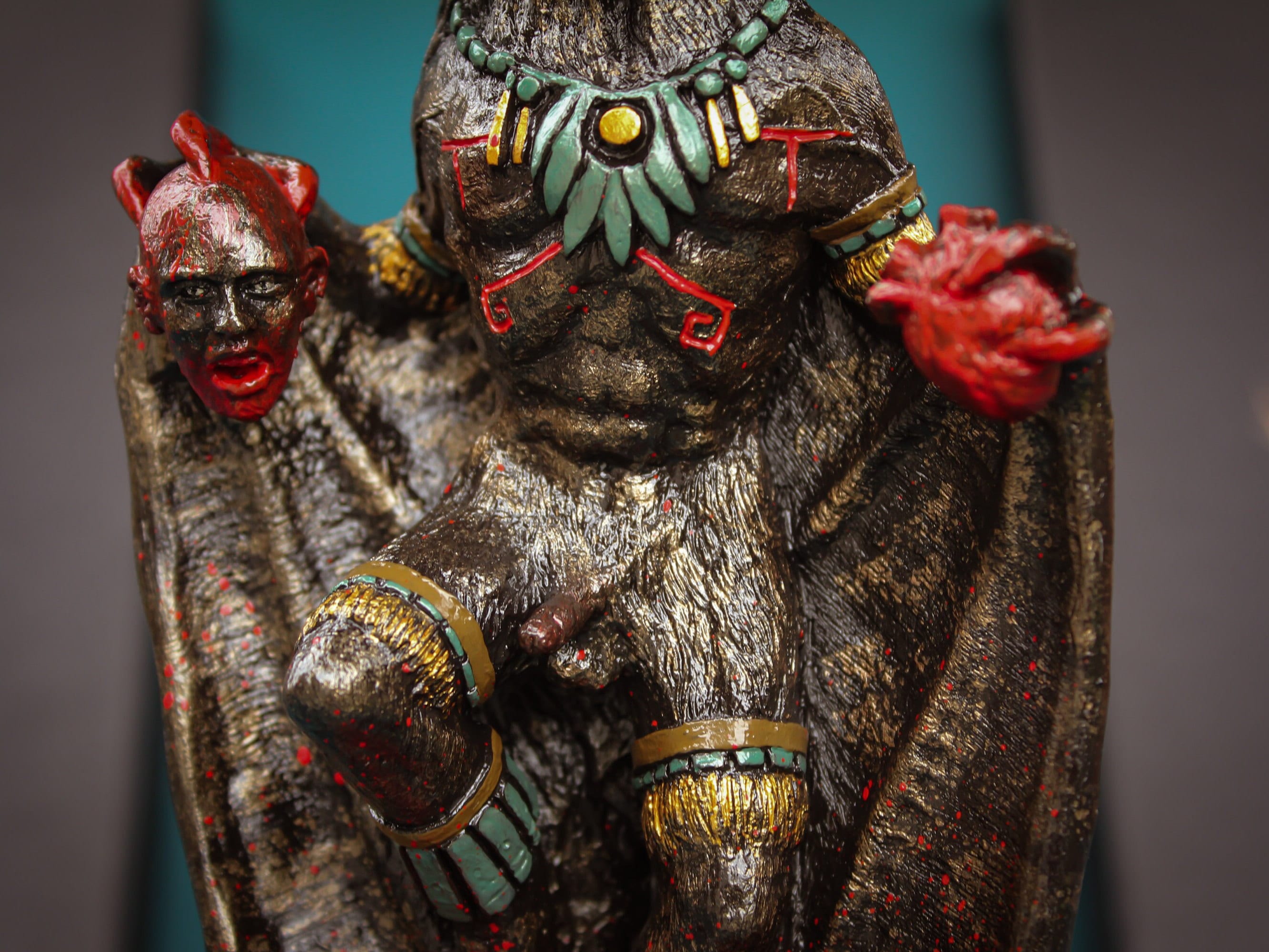 カマソッツ像：マヤのコウモリ神の祭壇像 - Etsy 日本