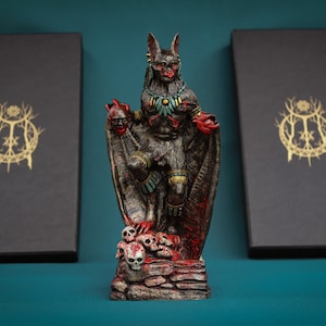 Camazotz Statue: Mayan Bat God Altar Figure