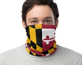 Maryland Face Mask Cover Maryland Strong Maryland Flag Scarf Neck Gaiter
