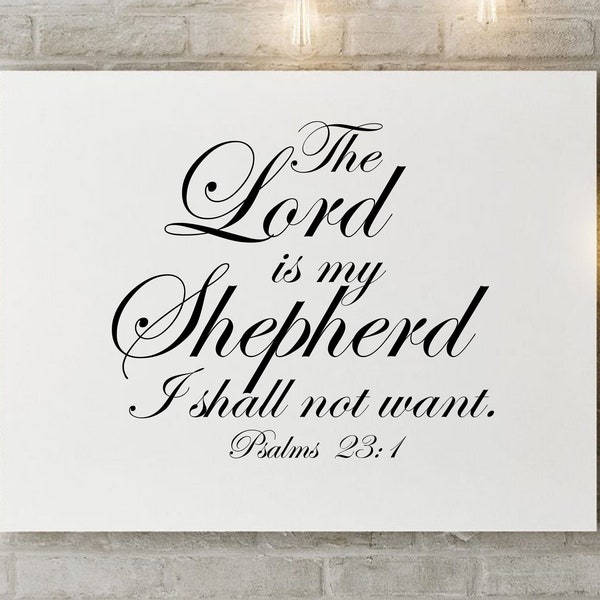 Psalms 23.1 Clipart SVG  PNG AI High Quality Inspiring Scripture The Lord Is my Shephered I Shall Not Want   Kjv Commercial Use