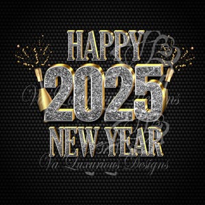 2025 New Year Bling Silver Words