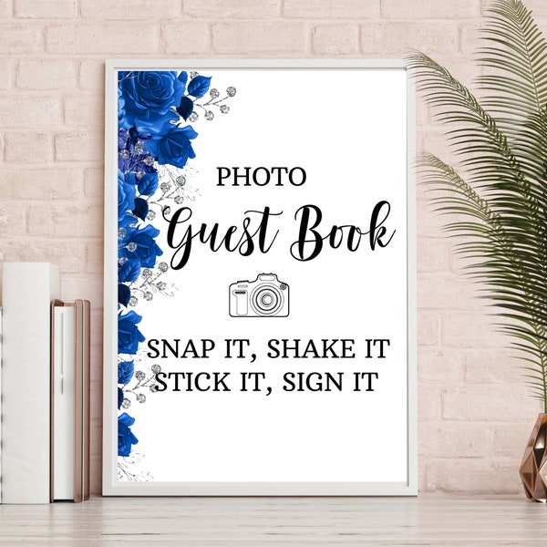 Royal Blue Wedding Guest Book - Etsy
