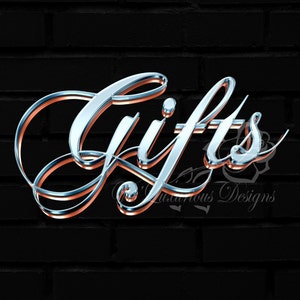 Gifts 3D Word Clipart