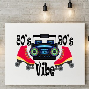 Instant Download Clipart 90&#39;s 80&#39;s Vibe  Transparent PNG High Quality  Commercial Use