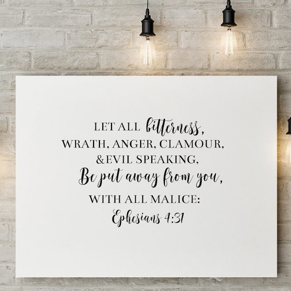 Ephesians 4:31 Clipart SVG  PNG Let all bitterness, wrath, anger, and clamour, and evil High Quality Inspiring Scripture  Kjv Commercial Use