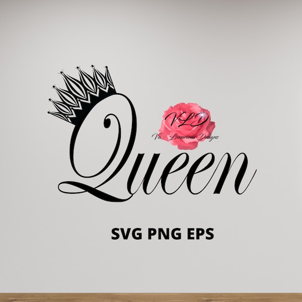 Queen Clipart With Crown Handwritten Clipart  SVG  PNG AI High Quality Commercial Use