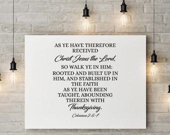 Colossians 2:6-7  Clipart SVG  PNG High Quality Inspiring Scripture  Kjv Commercial Use