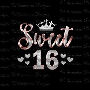 Sweet 16 Birthday Word Clipart
