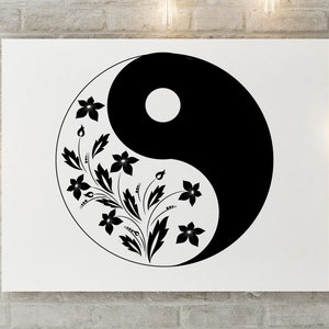 Yin Yang Chinese  Flower Symbol  SVG  PNG High Quality  Commercial Use