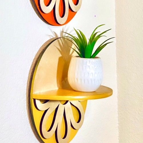 Wild Daisy Wall Plant Shelf Etsy