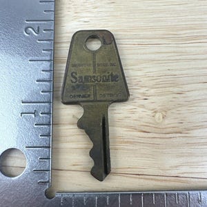 Vintage Brass Shwayder Bros Samsonite Denver Detroit USA Luggage Key 94 Bild 1
