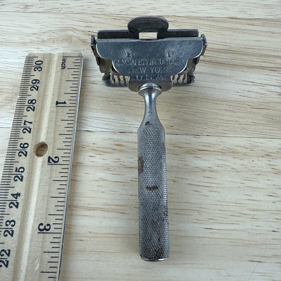 Gem Vintage Ornate Handle Safety Razor, Single Edge Made in New York ...