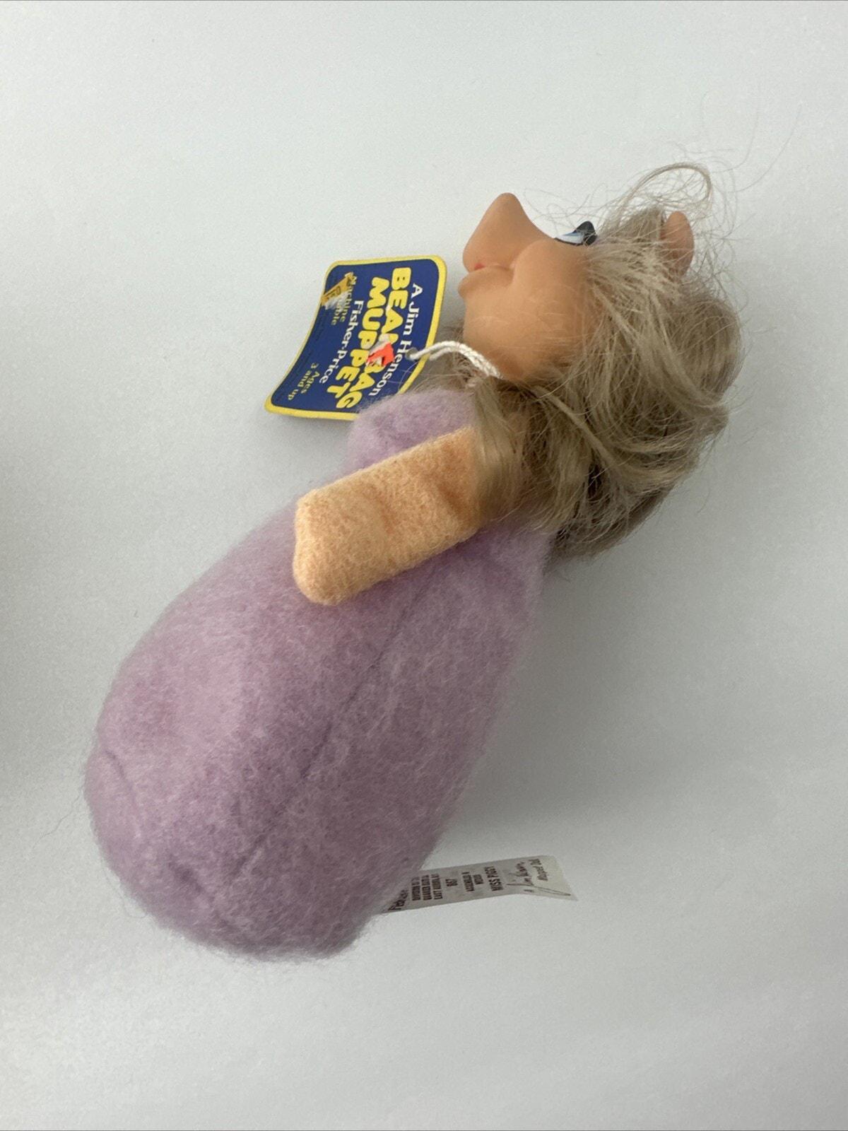 Peluche Beanbag Miss Piggy 25cm - Les Muppets - Vintage 90s - Junior Toys