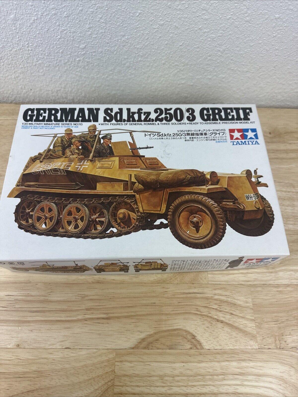 Tamiya 35113 German Sd.kfz.250/3 Greif 1:35 Scale Model Kit 1/35