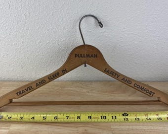 Pullman RR Railroad Train Memorabilia Wooden Coat Garment Clothes Hanger