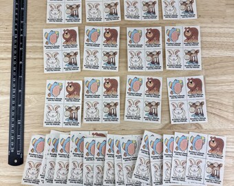 32 Vintage Smokey The Bear Cinderella Stamps Lot Block Stickers Friends Wildfire