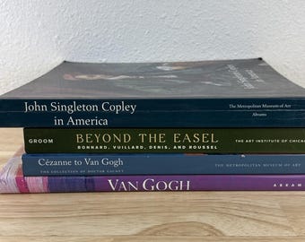4 Art History Books With Van Gogh, Cezanne & Copley Impressionist American