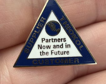 Vintage Thiokol Customer Appreciation Partners Lapel Pin Aerospace Space Rocket