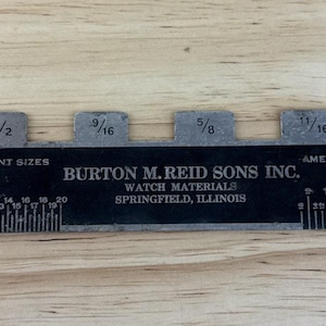 Burton M. Reid - Swiss & American Movement Size Ruler For Vintage Watch Repair image 1