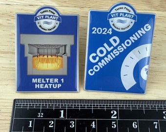 2 VIT Plant Hanford Site Richland Washington Lapel Pins Melter Heatup