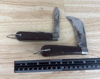 Klein Tools Chicago USA Vintage Hawkbill Pocket Knife W/ 2 Blade Pocket Knife